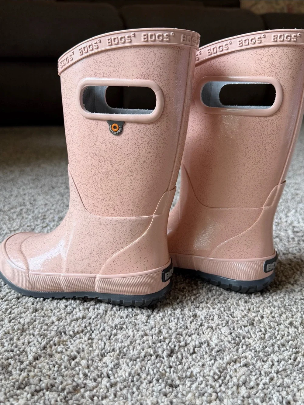 BOGS Kids' Peach Waterproof Pull-On Rain Boots NWOT Size 9 Toddler/Little Kid